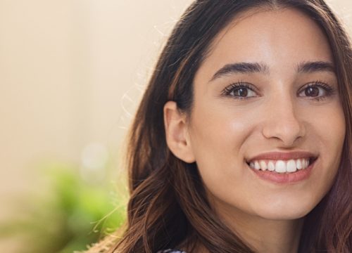 Young woman with a smile on her face