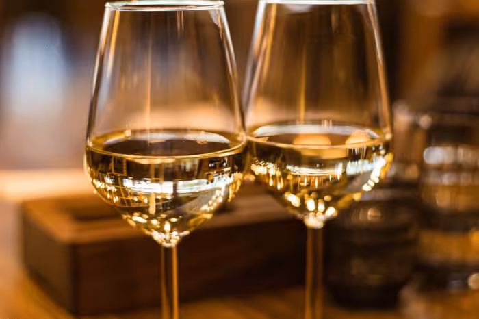 two glasses of wine