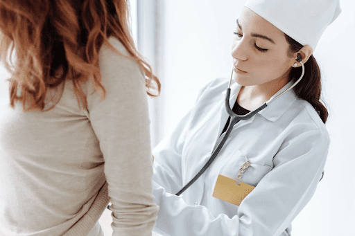 Doctor performing a check-up